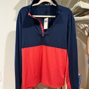 Ralph Lauren RLX Navy and Red Pullover